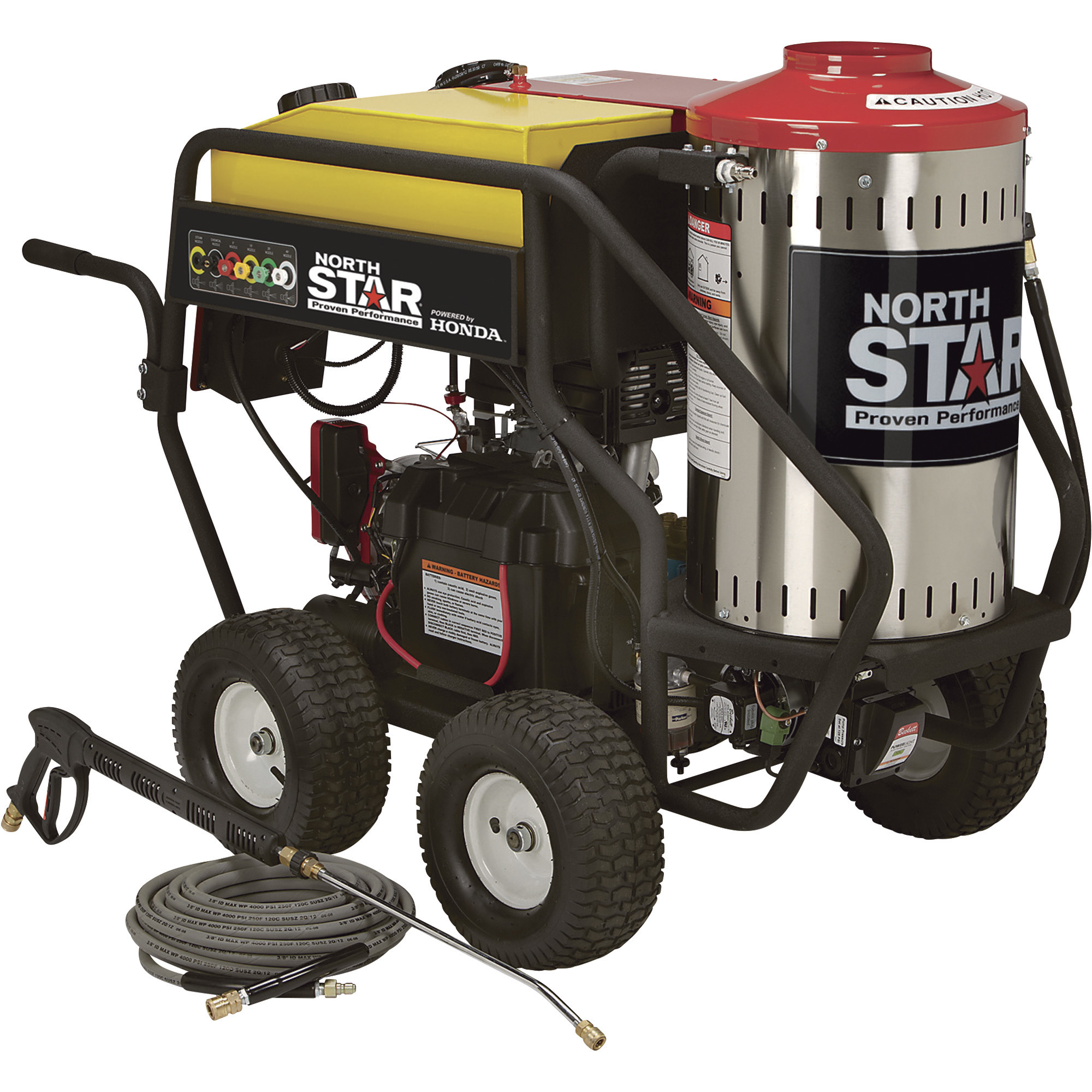 NorthStar Gas Wet Steam and Hot Water Pressure Washer, Honda GX390 Engine, Electric Start, 3000 PSI, 4 GPM